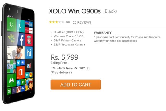 تلفن هوشمند XOLO Win Q900s حالا با قیمت زیر ۱۰۰ دلار در دسترس است