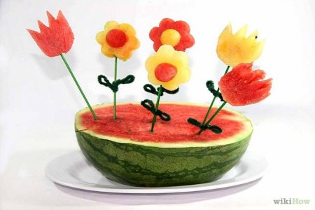 هندوانه بصورت باغچه گل زیبا، با روشی بسیار آسان