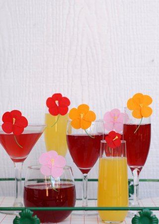 روش تزئین شیک و زیبای لیوان برای جشنها و میهمانیها