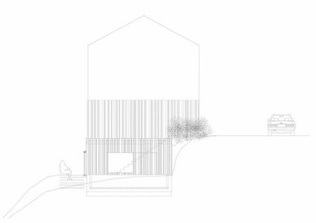 نمای خارجی و داخلی خانه ای با طراحی چوبی در جنگلهای نرماندی