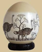 آموزش ایده هایی برای نقاشی روی تخم شتر مرغ