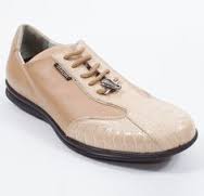 کفش مردانه از جنس چرم شتر مرغ