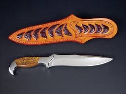 کیف و جای چاقو زیبا از پوست پای شتر مرغ